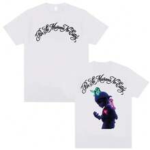 Omar Courtz T-Shirt For Tomorrow I Won't Be Here 2026, New Album, Fashion Aesthetic T-Shirt For Men And Women, Casual Cotton Short Sleeve T-Shirt - White - View 1