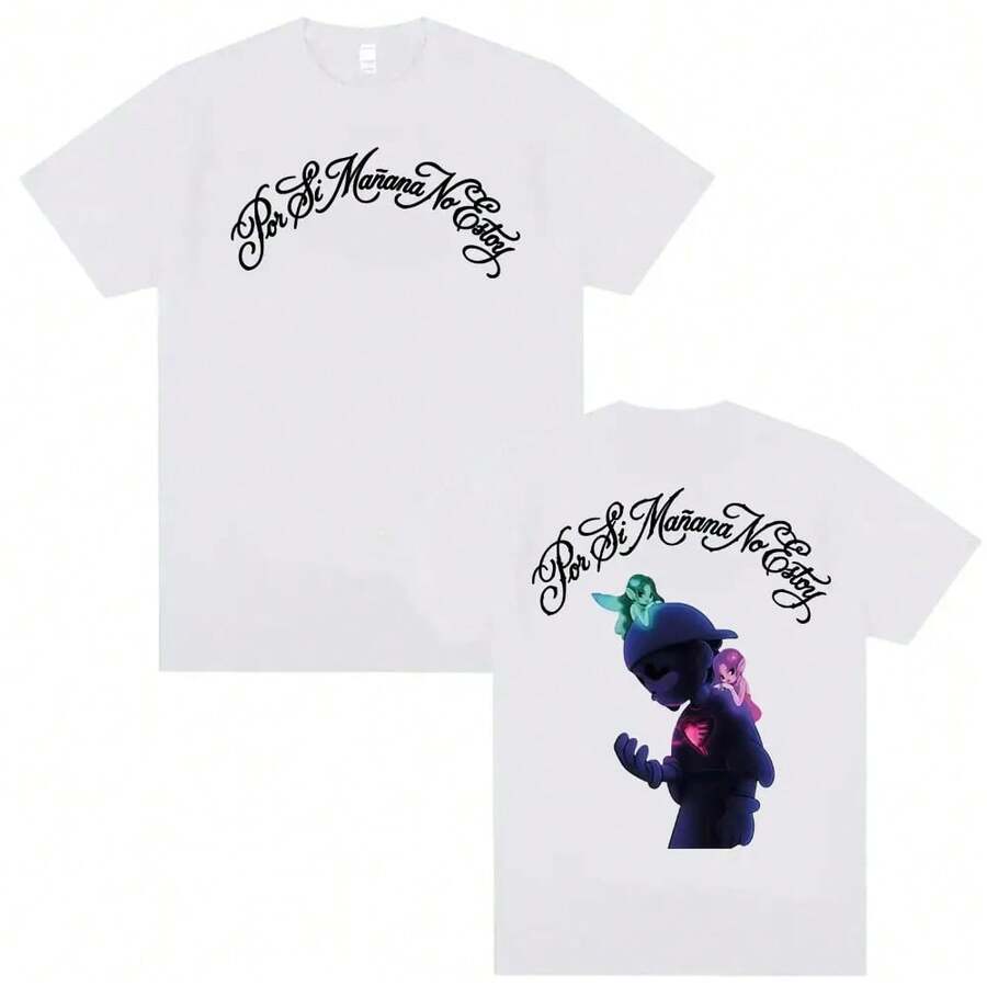 Omar Courtz T-Shirt For Tomorrow I Won't Be Here 2026, New Album, Fashion Aesthetic T-Shirt For Men And Women, Casual Cotton Short Sleeve T-Shirt - White - View 1