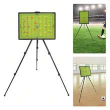 Soccer Board With Stand Portable Tactical Display Board Magnetic Soccer Clipboard With Triangle Bracket And Portable Backpack - Black and Green - View 7