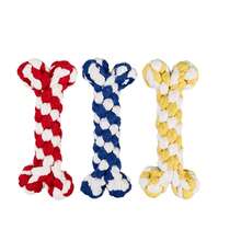 Dog Rope Knot Chew Toy With Corn Bone And Round Ball, Bright Colors To Easily Attract Pet Attention. Durable And Bite-Resistant, Helps Relieve Stress, Clean Teeth And Prevent Oral Problems. Interactive Rope Knot Toy Suitable For Puppies, Small And Medium Dogs. Dogs Stuff/Dog Toy - Multicolor - View 10