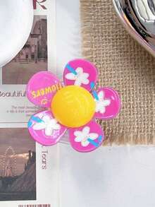 1pc Candy Color Flower Phone Stand Airbag Back Adhesive Desktop Slouchy Viewing Support Phone Case For Girls Fashion - Multicolor - View 7