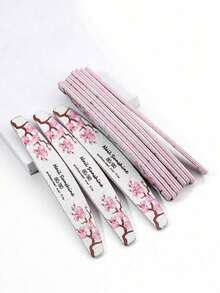 10/2PCS Half Moon Shape 100/180 Professional Nail File Strips - Pink - View 5