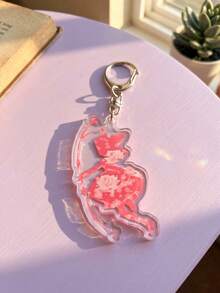 1Pc/6Pcs Anime Trinket Swapping Keychain, Featuring Various Quirky Witch And Classic Character Silhouette Patterns, Anime Style, High-Transparency Acrylic Material, Asymmetrical Silhouette, High-Definition Print With Exquisite D-Shaped Buckle, Fashionable Multi-Functional Bag Charm And Peripheral Decoration, Suitable For Back To School Season, Anime Convention Party, Daily Outfit And Fan Gift, All Seasons. - Multicolor - View 9