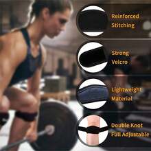 1pc Adjustable Patella Knee Support Strap, Shock-Absorbing Compression Knee Brace For Running, Hiking, Basketball, Meniscus Protection, Fitness - Black - View 4