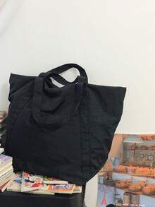 1件 60cm*24cm*48cm 大容量托特包，復古手提肩背包，手提托特包，肩背托特包，購物袋，收納袋，行李袋，旅行包，手提包，通勤包，學生校園收納包，開學季適用，適合通勤、學生、購物、度假、旅行、禮物等 - 彩色 - 查看 12
