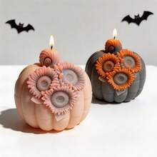 2026 Happy Halloween Decor Sunflower Pumpkin Silicone Mold Flower Pumpkin Soy Wax Candle Mold Resin Plaster Silicone Mould - SZ866 - View 8