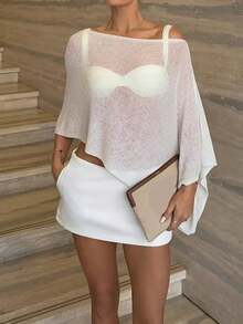 Collar de doble capa de cuentas de semilla de colores hecho a mano, estilo de vacaciones en la playa - Blanco - Ver 3