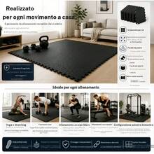 Tapis de sol en mousse imbriqués 12 pièces – Dalles de yoga antidérapantes épaissies pour salle de sport, garage, studio, espace pour animaux de compagnie (DM382) - défaut - Voir 5