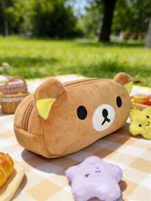 San-X Rilakkuma Japanese Style Cute Relaxed Bear Cartoon Pencil Case, Highly Attractive Large Capacity Storage Bag For Students - Multicolor - View 5