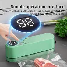 Compact USB Charging Vacuum Sealing Machine Set With Digital Display Screen, Fast Sealing, Suitable For Food Preservation, Snacks, Meat, Fruits, Vegetables, Space Saving Design, Food Vacuum Sealing Machine, (Excluding Sealing Bag) - Multicolor - View 8