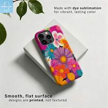 HoBa case 1 Pc The Flowers Pattern 2-In-1 Soft Film Full Coverage Phone Hard Case, Suitable For Galaxy A23/A24/A25/A32/33/S25, Compatible With Apple 18/7/8/11/12/13/14/14Plus/15/15Plus/16/16Plus/7/8Plus/17/17Pro Max,Korean Stylish & Interesting Phone Case,Elegant Design Suitable For Both Men And Women, Ideal Gift For Girlfriend On Christmas, Autumn, Birthday - Mixed Color 1 - View 5