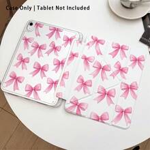 粉色蝴蝶結與圖案彩繪效果平板電腦保護殼附支架，相容於 Honor 8/9/10/X8/X8A/X9/X8Pro/X9Pro、MatePad SE 11"/MatePad 11"/11.5"、MatePad Pro、Apple 10th/11th Gen 2025 (A16)、Galaxy Tab A7/A9 及其他熱門機型 - 款式19 - 查看 2