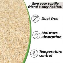 Sukh 14OZ Natural Aspen Shavings Reptile Bedding, Soft Wood Shavings Terrarium &Amp; Tank Substrate, Nesting Material For Snake, Lizard, Tortoise, Small Animal, Rabbit, Chicken &Amp; Bird - ColorA - View 2