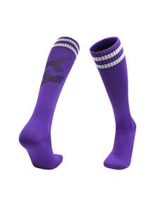 1 paire de chaussettes de football pour enfants, chaussettes de sport respirantes et absorbantes jusqu'au genou, convenant aux enfants de 6 à 12 ans pour le football, la course, le cyclisme, la randonnée et les sports de plein air - Multicolore - Voir 20