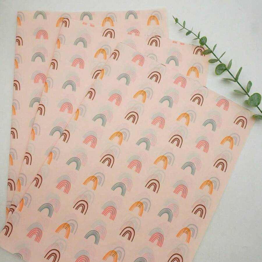 10/20/25/50 Sheets Rainbow Pattern Tissue Paper, Suitable For DIY Crafts, Party Favors, Bouquet Wrapping, Clothing Packaging And Birthday Gift Decoration - Rainbow - View 1