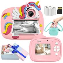 Kids Instant Print Camera, 2.3-Inch Screen, With Fun Frame Stickers, Instant Print Dual Lens Digital Camera Toy, Ideal Christmas Birthday Gift, Portable Travel Toy, Suitable For 3-12 Years Old Boys And Girls Christmas Birthday And New Year Gift - Multicolor - View 19