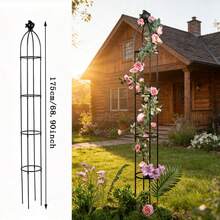 New Bubble Fish Plant Support Stand, Flower Support Rack For Indoor Plants, Outdoor Garden, Roses, Clematis And Other Climbing Plants, Comes With 1 Roll Of Plant Binding Hook And Loop Strap As A Gift - A - View 5
