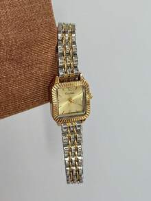 Oval-Shaped Women's Quartz Watch With Arabic Numeral Dial, Fashionable Mid-Century Style, Suitable For Daily Wear, Gifts And Parties - Silver and Gold - View 8