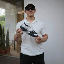 HOKA ONE ONE 男款夏季新款 Speedgoat 7 越野跑鞋，全地形透氣抓地跑鞋 - 男款黑白 - 查看 12