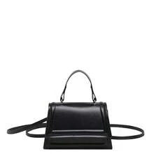 Mini Small Solid Color Ruffle Flap Crossbody Handbag For Women - Black - View 11