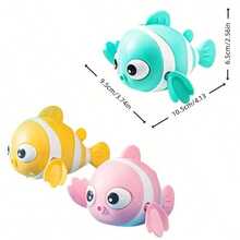 Wind-Up Clownfish Bath Toy, Children's Interactive Water Toy, Yellow/Pink/Green/Purple, Fun Bath Companion, Children's Birthday Gift, Random Color - Multicolor - View 6