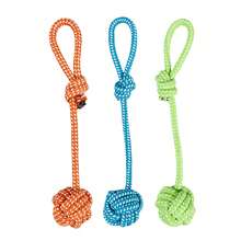 Dog Rope Knot Chew Toy With Corn Bone And Round Ball, Bright Colors To Easily Attract Pet Attention. Durable And Bite-Resistant, Helps Relieve Stress, Clean Teeth And Prevent Oral Problems. Interactive Rope Knot Toy Suitable For Puppies, Small And Medium Dogs. Dogs Stuff/Dog Toy - Multicolor - View 14