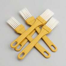 Juego de brochas multifuncionales, brochas planas de plástico #4 y #8 con cabezal raspador, cerdas suaves y mango delgado, adecuadas para pintar, limpiar, pegar, uso doméstico DIY e industrial - Amarillo - Ver 4