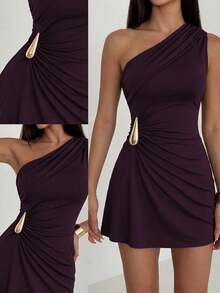 Women Plus Size Sports Dresses - Purple - View 2
