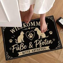 1/2pcs Kitchen Polyester Drainage Floor Mat, Bedroom Carpet, Pet Mat, Suitable For Kitchen, Bathroom, Living Room, Entryway, Balcony Home Decor - Multicolor - View 3