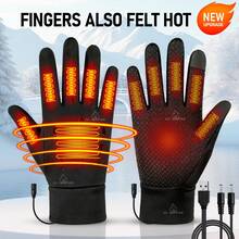 Electric Heated Gloves, Winter Gloves, Men's Warm Gloves, Palm And Finger Heating, Smart Temperature Control, 3-Level Adjustable. Automatic Power Off At High Temperature. The Best Gift For Men. - Touchscreen - View 2