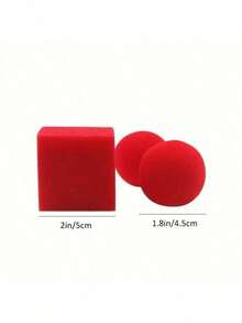 3 Pieces Sponge Magic Set, Red Brown, Including Square And Round Transformation Shapes, Suitable For Beginners Rubber Sponge, Suitable For Magicians And Party - Multicolor - View 8