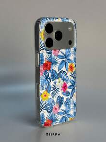 GIIPPA 1pc Floral Pattern Design Phone 17 Pro Max Phone Case, Compatible With Phone 16 Pro Max, 15 Pro Max, 14 Pro Max, Korean-Style High-End Fashion Fun Phone Case, Compatible With 11/12/13/14/15/16 Pro Max Plus, Elegant Design Suitable For Men And Women, Perfect Gift For Girlfriend On Christmas, Valentine's Day, Easter, Wedding Season And Birthday! - Multicolor - View 2