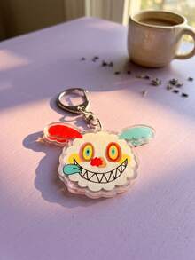 1Pc/6Pcs Anime Trinket Swapping Keychain, Featuring Various Quirky Witch And Classic Character Silhouette Patterns, Anime Style, High-Transparency Acrylic Material, Asymmetrical Silhouette, High-Definition Print With Exquisite D-Shaped Buckle, Fashionable Multi-Functional Bag Charm And Peripheral Decoration, Suitable For Back To School Season, Anime Convention Party, Daily Outfit And Fan Gift, All Seasons. - Multicolor - View 10