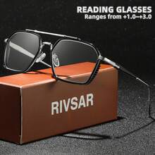 Rivsar Unisex Reading Glasses, New Polygon Double-Bridge Metal Rim Bifocal Glasses, High-Definition Eye Protection, Long-Term Wear Without Dizziness, Reading/Sewing/Business/Office/Elegant/Daily Wear Prescription Glasses For Men & Women, Lightweight Spring-Hinged Frame, Suitable For Sports Anti-Slip, Computer Comfortable Reading, Anti-Eye Fatigue Reading Glasses, Convenient Carry Design Fits All Face Shapes, Luxury Brand Designer Glasses, Holiday Gifts, Gifts For Parents, Halloween, Valentine's Day, Christmas, Glasses, Women's Reading Glasses - Transparent - View 7