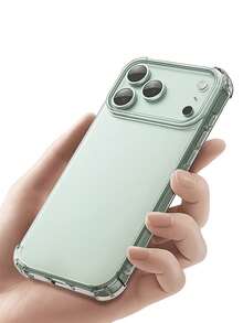 1pc Ultra Clear Crystal Soft Phone Case, Thin Flexible Shockproof Anti-Yellowing Transparent Protective Cover Compatible With Apple 18/18 Pro/18 Pro Max/17 Pro Max/17/16/15/14/13/12/11 Pro Plus Series - Clear - View 5