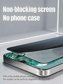 2片裝一鍵自動吸附防窺防塵鋼化玻璃螢幕保護貼，相容 iPhone 17 16 Pro Max/相容 Galaxy S26 S25 Ultra/相容小米 15T/15 14 系列，9H+ 高鋁合金硬度，防塵防爆防刮，隱私保護手機螢幕保護貼 - 黑色 - 查看 8