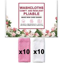 Makeup Remover Cloths, Cleansing, Reusable, Soft & Washable Coral Fleece Microfiber Washcloths/Towel For Face, Eye, Lips, Pack Of 4/6/20, 10 X 10 Inch - Multicolor - View 32