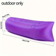 1pc Outdoor Quick-Inflate Sofa, No Pump Required, Fast Setup, Portable Lightweight Inflatable Lounge Chair With Matching Storage Bag - A - View 6