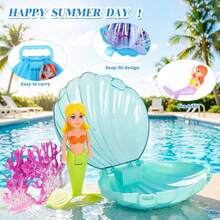 Mermaid Pool Toys For Kids, Transparent Shell Mermaid, Summer Pool Party Gift, Beach Toy, Pool Toy, Bath Toy - Multicolor - View 3