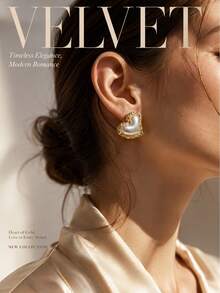 1 Pair Bohemian Style Gentle Romantic French Luxury Pearl Heart Stud Earrings, 316 Stainless Steel Gold Plated Hypoallergenic Earrings For Women, Back To School, Daily Commute, Office, Campus, Date, Party, Best Friend Gathering, Spring Outing, Vacation, Music Festival, Wedding, Holiday, Versatile - Multicolor - View 3