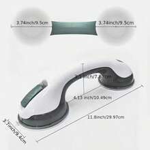 Shower Grab Bar Safety Assist Handle Non-Slip Support For Toilet And Bathroom Vacuum Suction Cup Grab Bar And Accessories - Multicolor - View 2