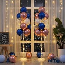 1 Set Balloon Tower Decoration Kit, Includes Stand, Base And String Lights, Eye-Catching Backdrop Decor, Suitable For Weddings, Birthday Parties And Bachelor Parties - Multicolor - View 5