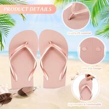 Unittype - 48 pares de chanclas a granel para invitados de boda, hotel, con tarjetas de tamaño y bolsas para boda, playa y piscina - Blanco, verde claro - Ver 12