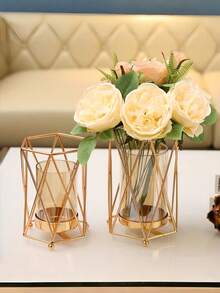 High-End Iron Art Vase Decor, Suitable For Home Living Room, Wedding Decoration, Candlelight Dinner Props, Restaurant Decoration, Home Decor, Vase, Tabletop Decor, Valentine's Day, Wedding, Birthday, Room Decoration, Bedroom Decoration, Wedding Decoration, Home Decor, Home Decor Supplies, Room Decor Supplies, Bedroom Decoration, Tabletop Decoration. - 1PC - View 5