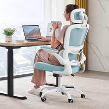 TRALT - Silla de Oficina ergonómica, 330 Libras para el hogar, sillas de computadora de Oficina con Ruedas, cómoda Silla de Juegos (Gris Oscuro) - Beige - Ver 16