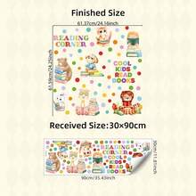 1/2 Sheets Kids Reading Corner Wall Decals, Self - Adhesive Cartoon Animal Book - Themed Stickers (Fox/Lion/Bear/Deer/Rabbit) For Children's Bedroom, Classroom, Living Room Decor​ - Multicolor - View 11