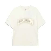 Li-Ning Men's WADE LOADING Gradient Gothic Letter Print Ice-Feel Sun Protection Loose Casual Basketball Short Sleeve T-Shirt AHSW133 - Beige - View 4