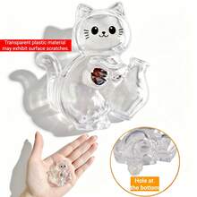 Recuerdo de Mascota: Caja de Exhibición Transparente con Forma de Gato para Colección de Pelo & Bigotes de Gato, Botella 3D para Bigotes de Gato, Decoración Colgante para Refrigerador para Amantes de Gatos, Regalo Conmemorativo de Mascota, Decoración de Hogar Linda - Multicolor - Ver 6