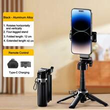 Portable Selfie Stick Tripod With Wireless Detachable Remote, Extendable Multifunctional Tripod, Suitable For 4-7 Inch Phones/Android Devices, Mini Extendable Handle Phone Tripod, Compact Pocket Size, Suitable For Travel, Sports, Photography, Live Streaming And Video Recording - Multicolor - View 12