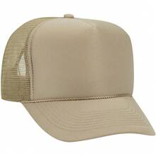 Otto - Gorro de Camionero de Malla con 5 Paneles Frontales de Espuma de poliéster - Rosa/Blanco/Rosa - Ver 1